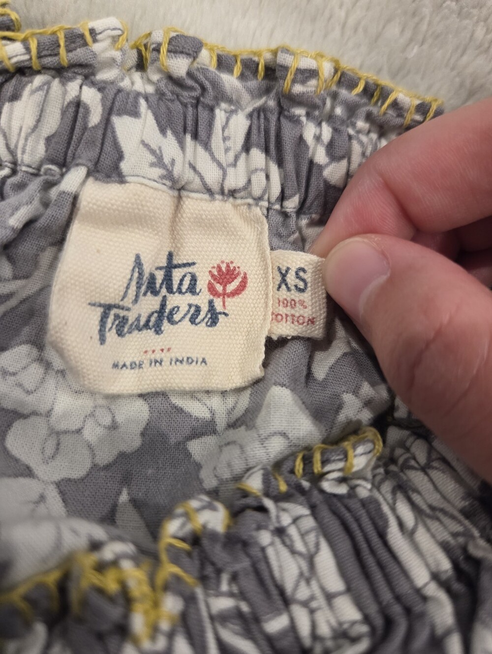 Mata Traders White And Grey Floral Print Midi Dress - Picture 2 of 3